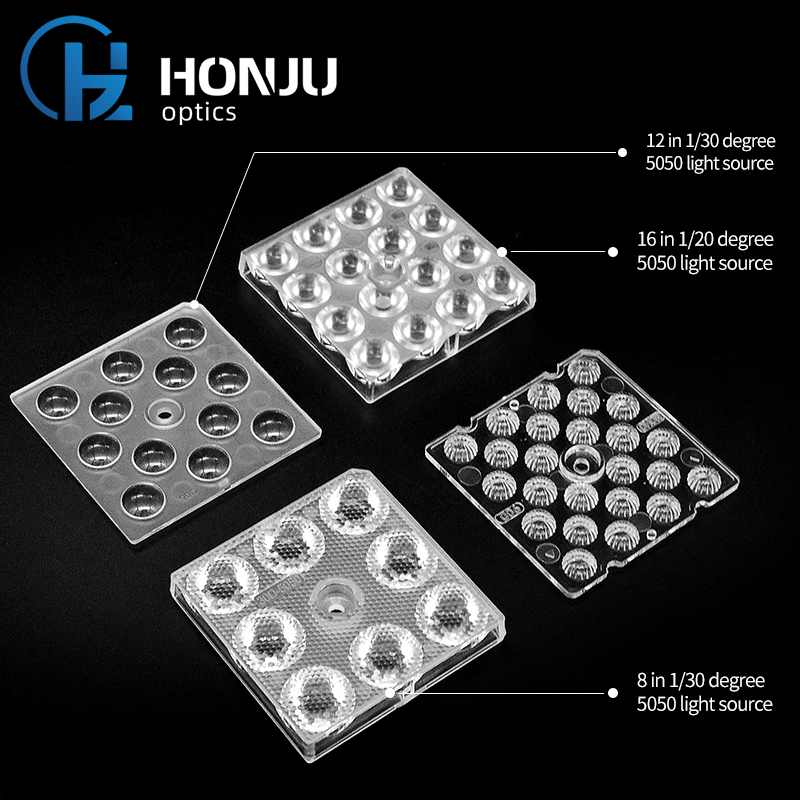 HONJU 24 Beads 90 Degree Led Optical Square PC Gym Tunnel Lens Outdoor Road Lighting 5050 Led Street Light Module