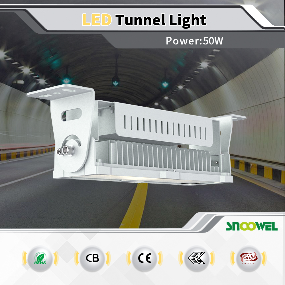 Anti-Dust IP67 75W-500W Ceiling-Mounted LED Tunnel Light Dimmable CE Certified