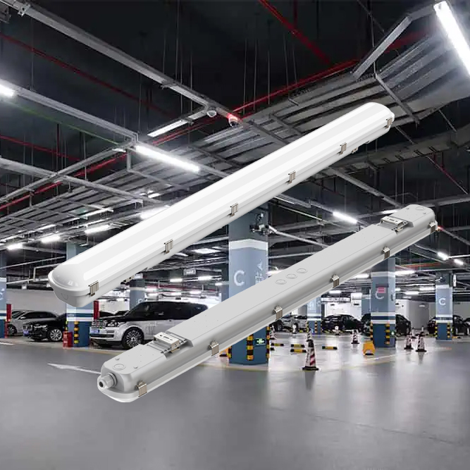 40W Vapor Tight Fixture 4 ft LED Light Tube 4800lm Sealed LED Light Fixtures Industrial-grade LED Tri-proof Lighting