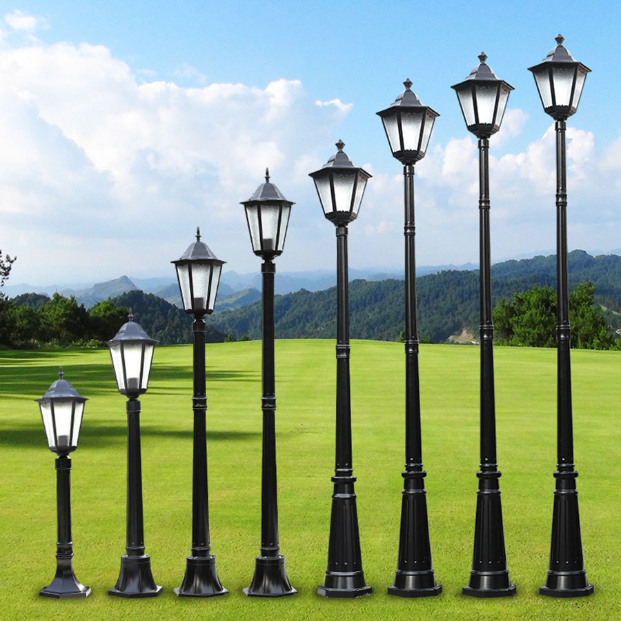 Post Top LED Light Power Outdoor Waterproof Led High Pole Landscape Light Street Post Lamp Park Villa Aluminum Garden Light