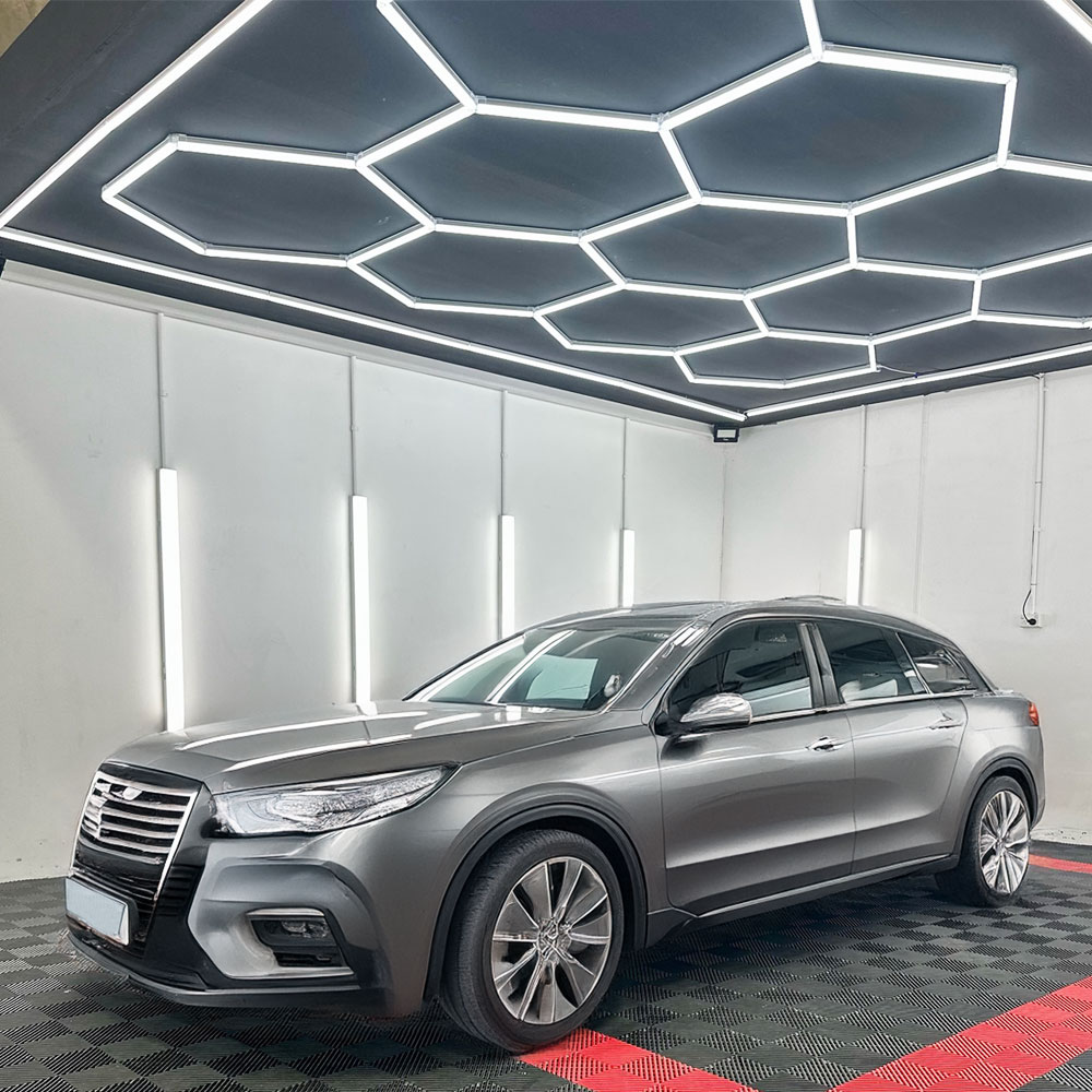 Hexagon Honeycomb Light for Garage &amp; Parking Garage LED Work Light for Workshop Ceiling Luminaires