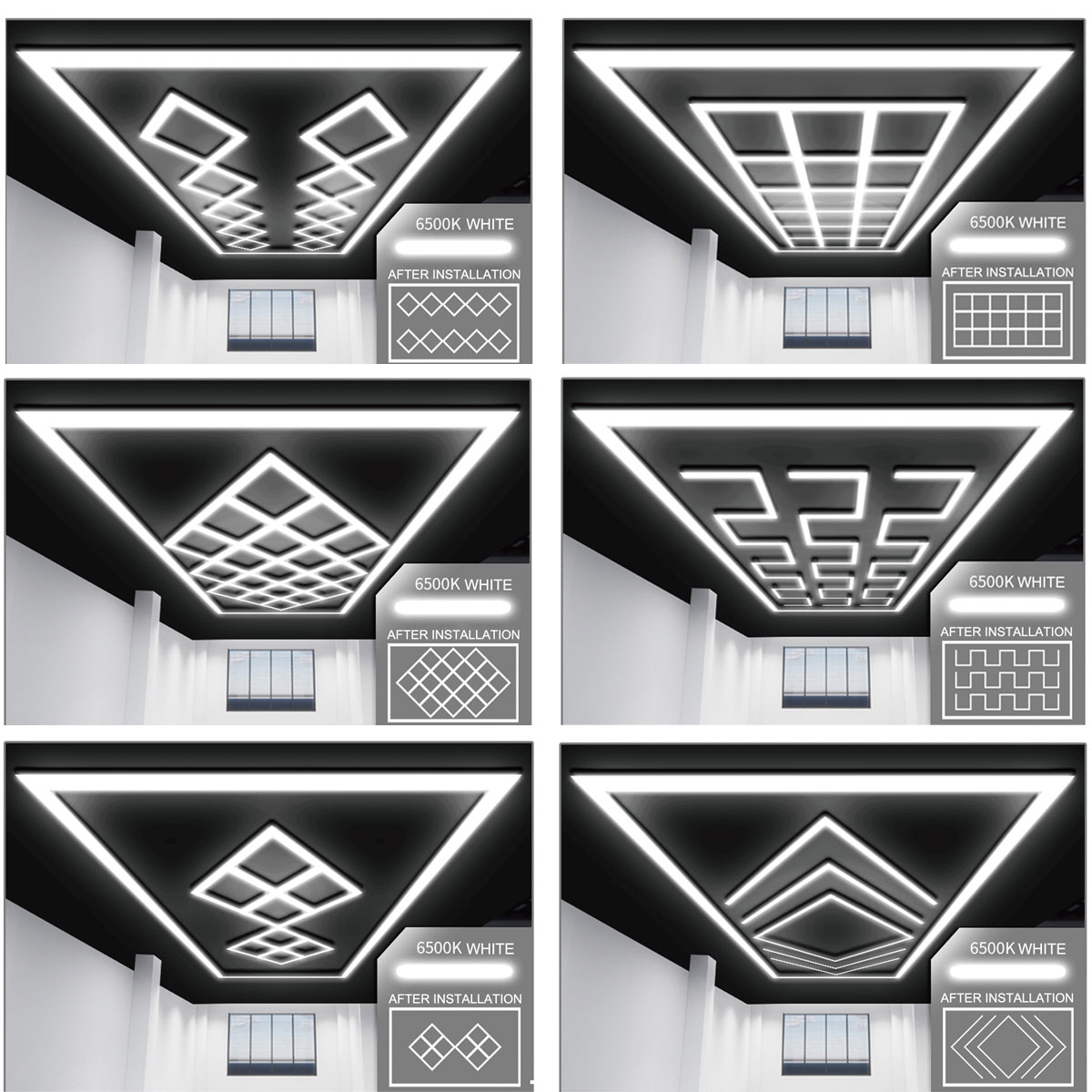 Honeycomb Hexagonal Led Waterproof Garage Lighting