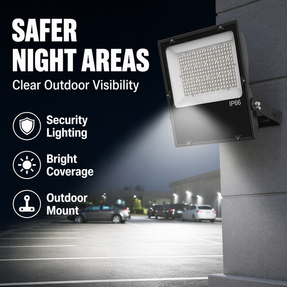 High Brightness IP65 Waterproof LED Aluminum Warm White Adjustable Outdoor Stadium Lighting Flood Light 50-200W Yard Large Scale