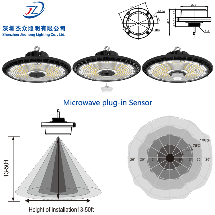 LED UFO HighBay 150-200LM/W,IP65Waterproof,ETLCE,Warehouse Factory Industrial Light
