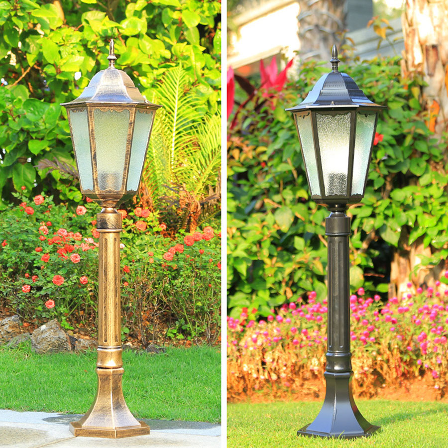 Post Top LED Light Power Outdoor Waterproof Led High Pole Landscape Light Street Post Lamp Park Villa Aluminum Garden Light