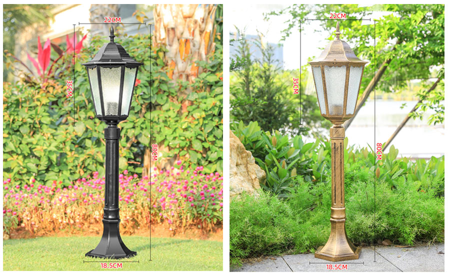 Post Top LED Light Power Outdoor Waterproof Led High Pole Landscape Light Street Post Lamp Park Villa Aluminum Garden Light
