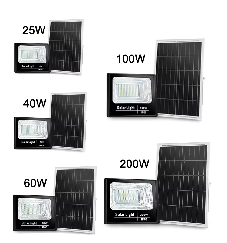 IP65 Waterproof Outdoor Solar Flood Light 40W-200W SMD LED Lamp ABS Housing for Garden Yard Landscape Lighting