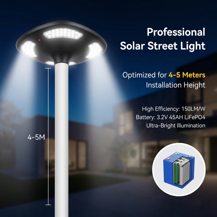 Outdoor Integrated LED Garden Light for Lawn, Patio, Yard, Sidewalk, Driveway ufo Solar Lights Solar Post Top Area Light