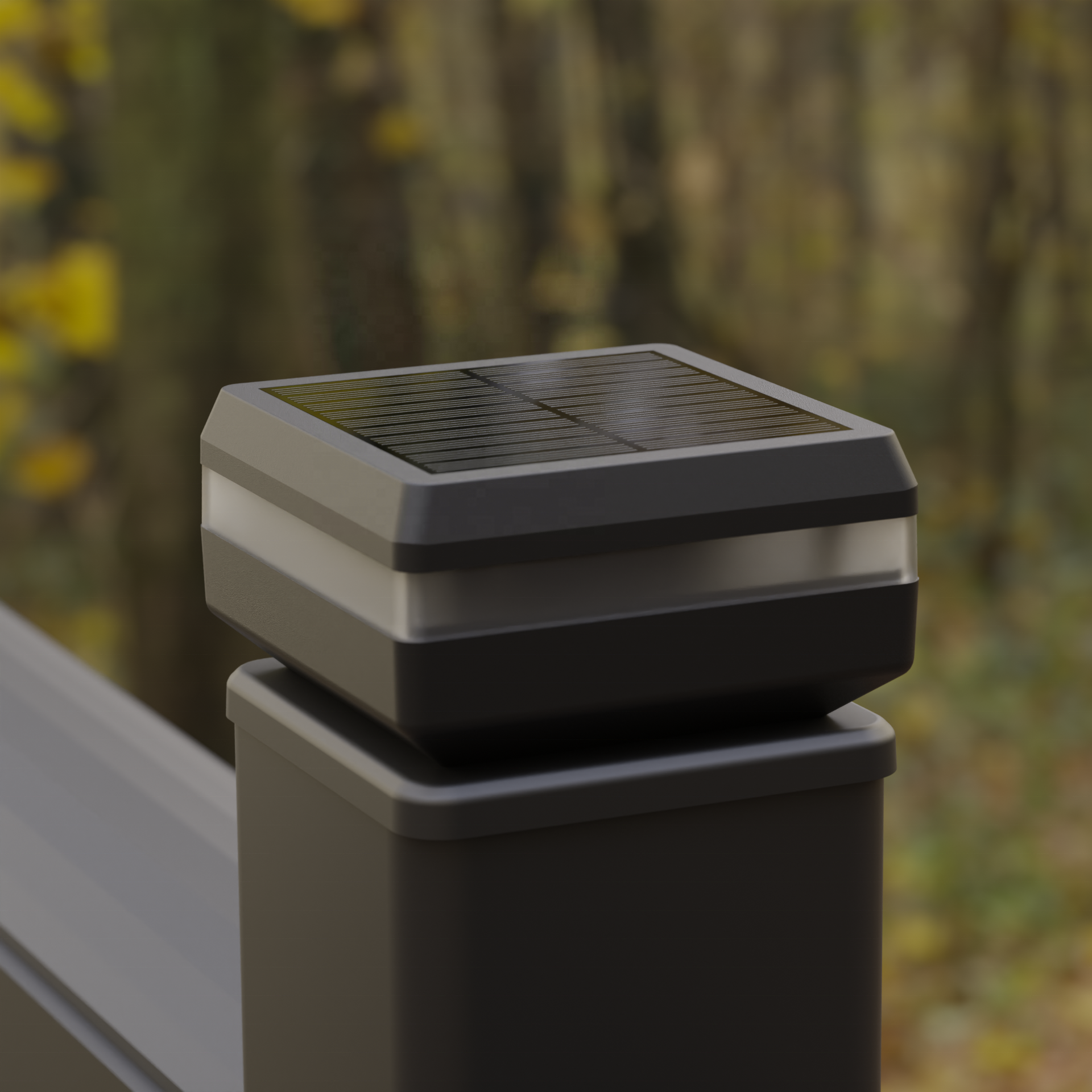 Modern IP65 Waterproof Outdoor LED Solar Pillar Light Color Temperature Multi-base For Garden Post Gate Fence CE ROHS Certified
