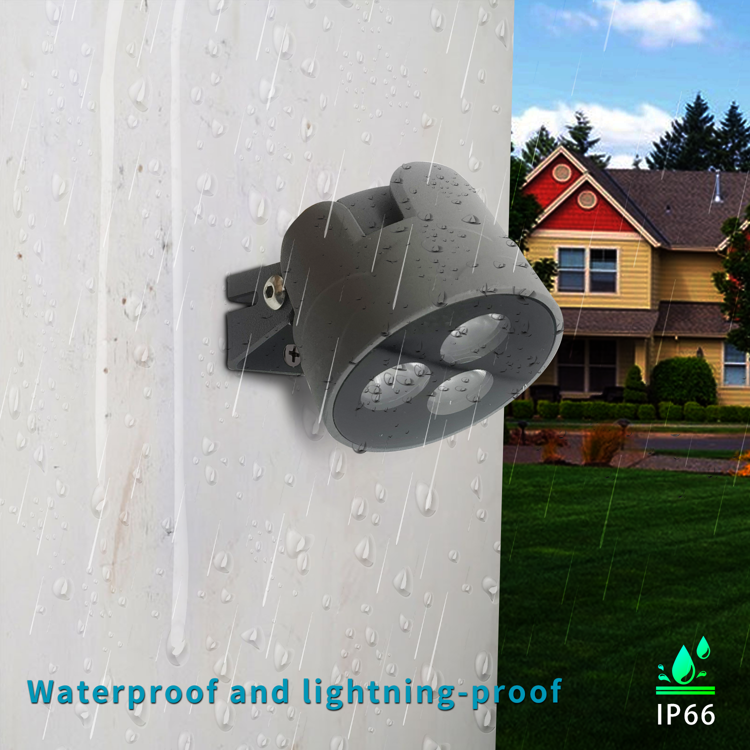 gouly Powerful Wifi Cloud Control Garden Led 3w 12v Rgbw Christmas Whgite Reflector Led Exterior Outdoor Spotlight