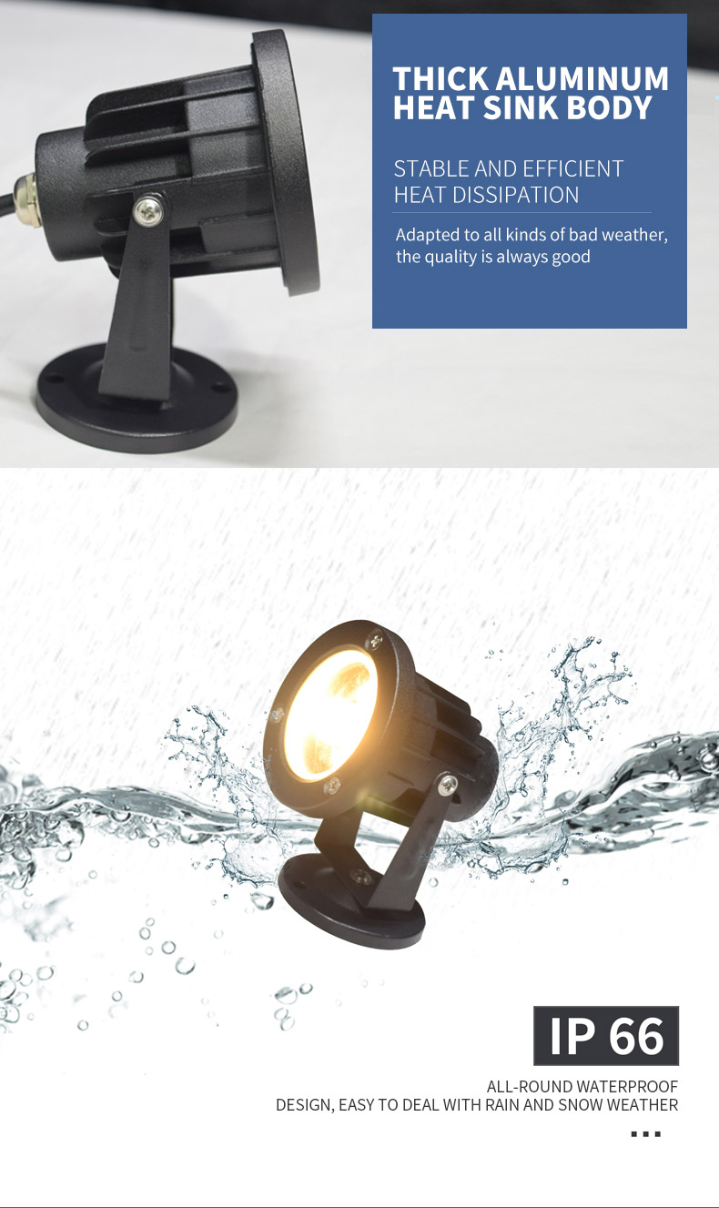 Outdoor 3W Led Flood Light for Garden Tree Spotlights