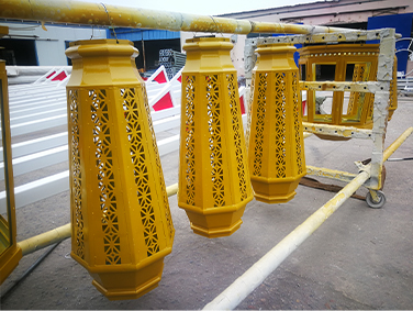 Outdoor steel pole structure