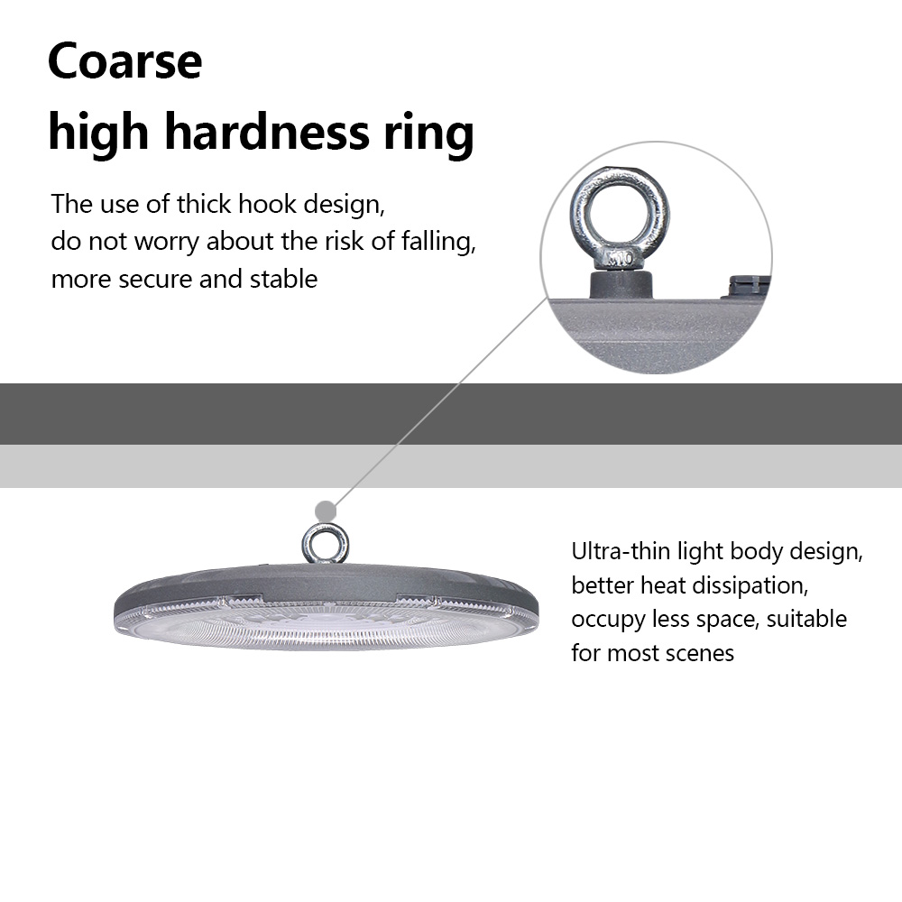 KCD Workshop Warehouse Industrial New Design Explosion-proof Lighting 50w 100w 150w 200w UFO High Lumen High Bay Light