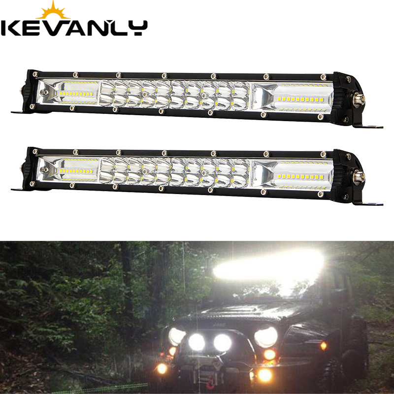 Hot Selling Led Car Work Light High Power Strobe Light Bar 40led 60led 80led 100led for Car White Color Off Road Driving Lights