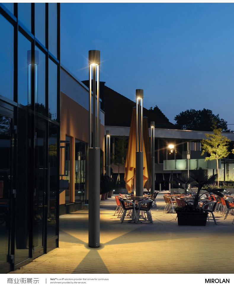 Aluminium Lights Solar Garden Lights Outdoor Landscape Waterproof IP65 Pole Lamp Park Post Top Outdoor LED Garden Light