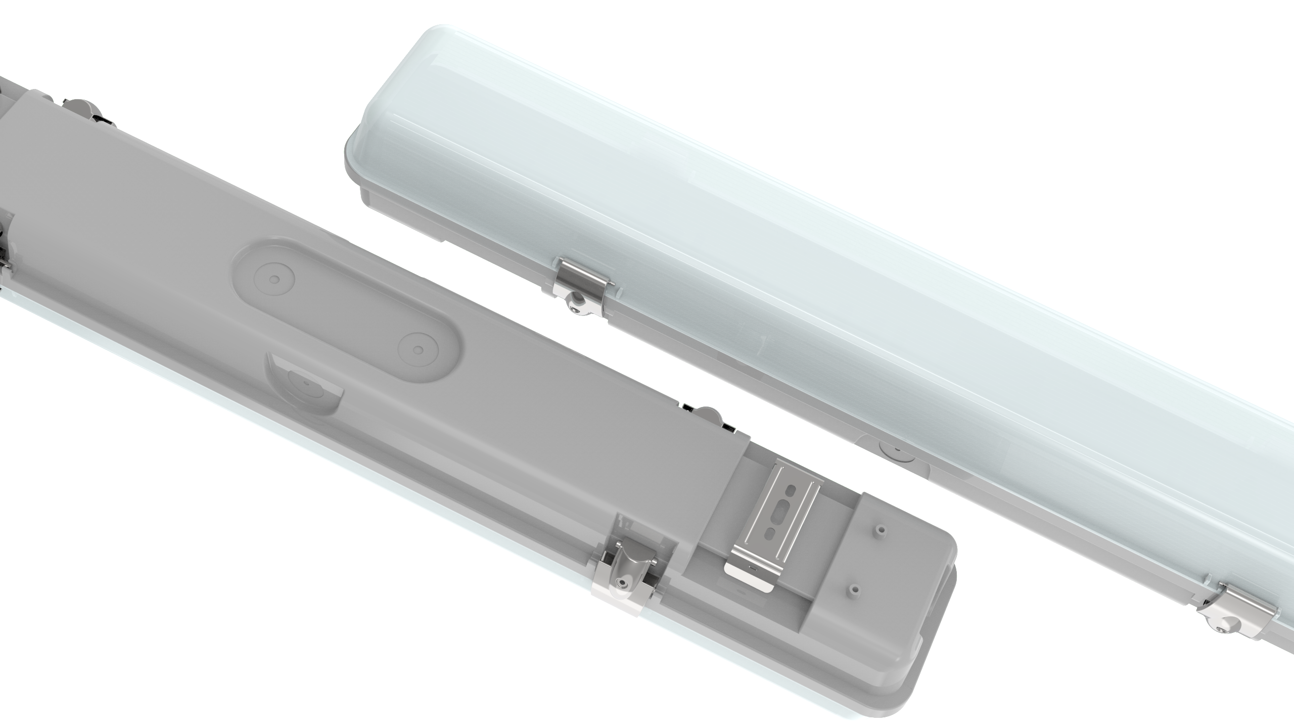 Led Shop Lights Motion Sensor Triproof Fitting Weatherproof Batten Fixture 600mm vapor Tight Linear With Emergency Function