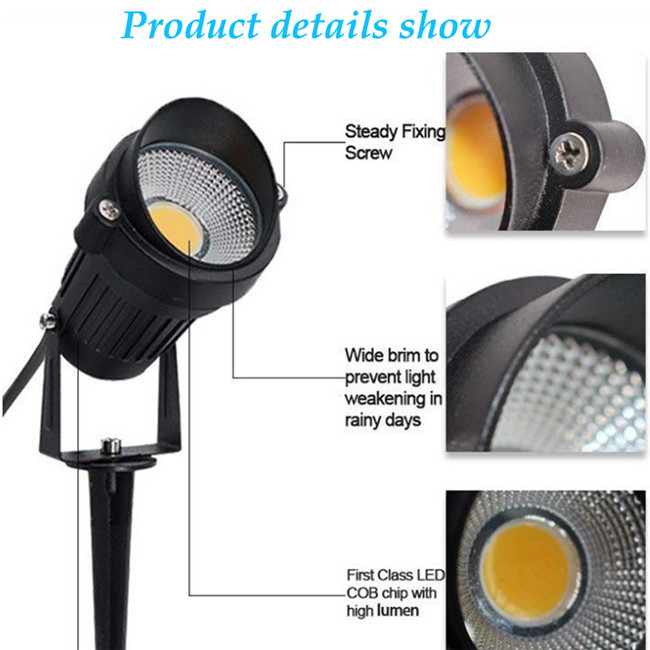 Pole Led Garden Outdoor Post Top IP65 Waterproof Outdoor 3w Outdoor Aluminum Warm White Pure White Garden Led Spike Light