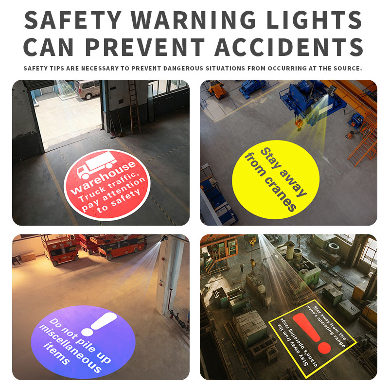 300W 600W Industrial Gobo Projector LED Safety Warning Sign Light IP67 Waterproof Warehouse Factory Virtual Floor Line Lamp