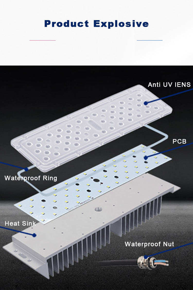 Led Street Light Modules Outdoor Waterproof 50w 100w Retrofit SKD Road Lights Garden Lighting Led Post Top Lantern Module