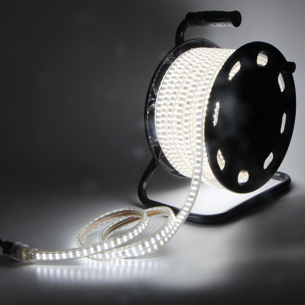 High Voltage Portable Waterproof Dimmable RGB LED Work Light Strip With Drum For Workshop Hotel Landscape &amp; Garden