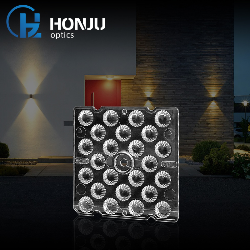 HONJU 24 Beads 90 Degree Led Optical Square PC Gym Tunnel Lens Outdoor Road Lighting 5050 Led Street Light Module