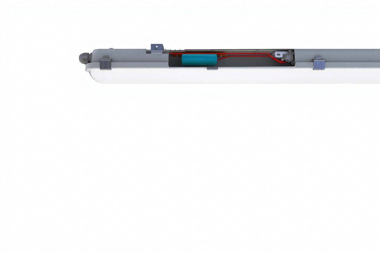 Warehouse Garage Workshop 5-Year Warranty 100-347V IP66 4FT LED Vapor Tight Tri-proof Light Ra80 3500K-5000K Dimmable 10000