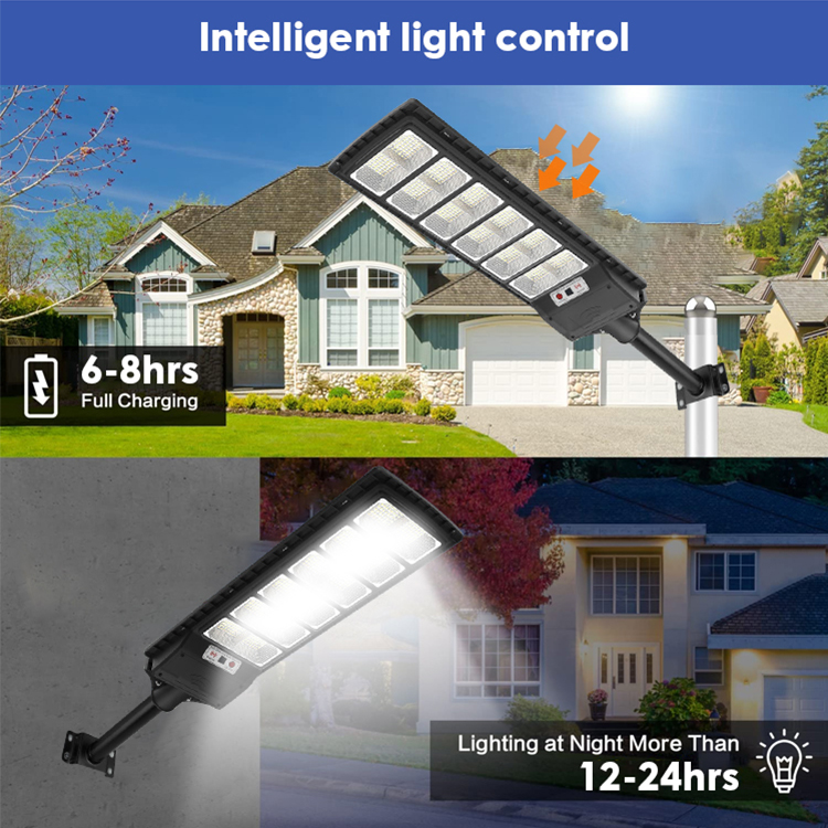Outdoor Waterproof Ip65 Road Lamp 100W 150W 200W 250W 300W Light Control Induction Led Solar Street Lights