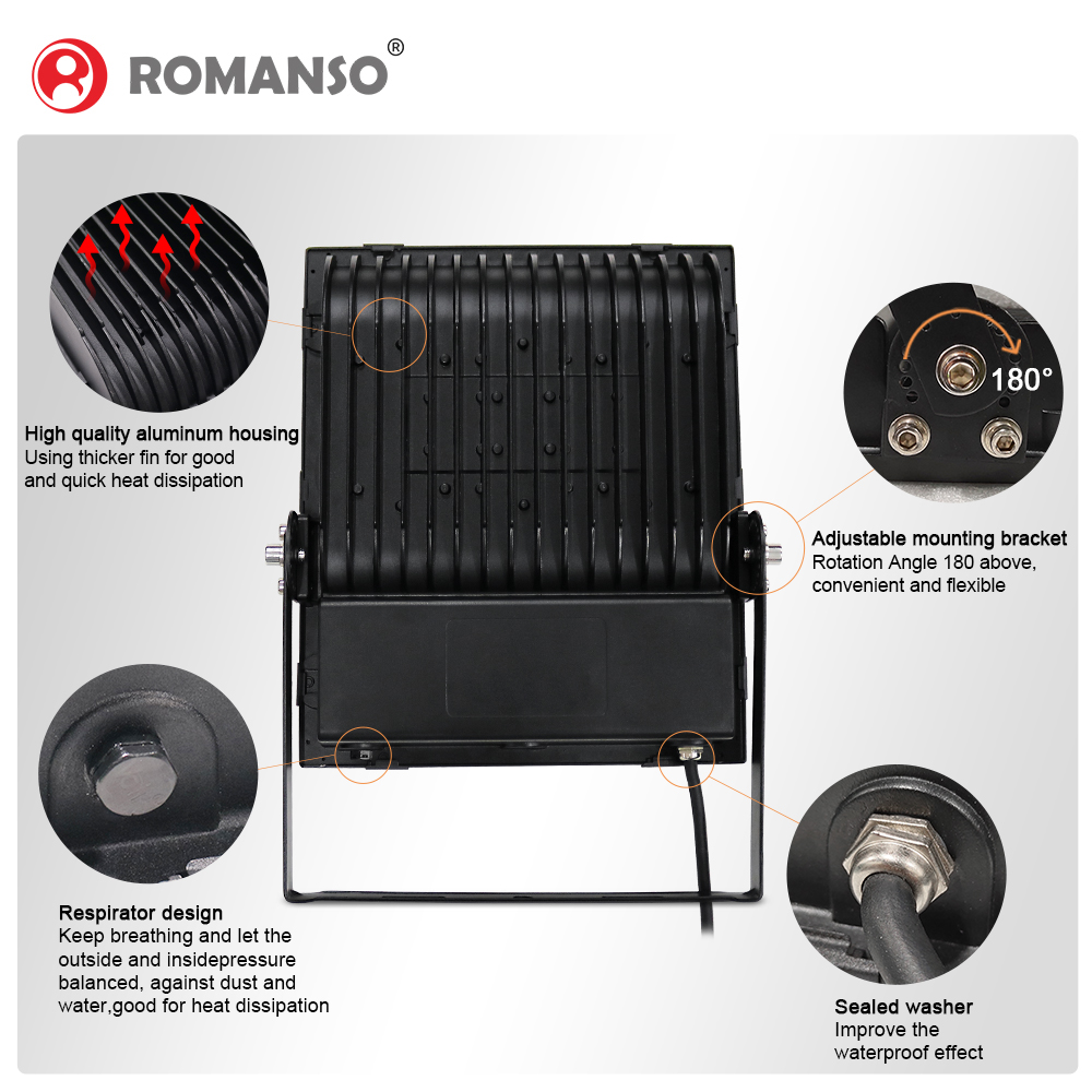 UL ROHS Certification 5 Years Warranty IP65 50W 100W 200W Outdoor Flood LED Light