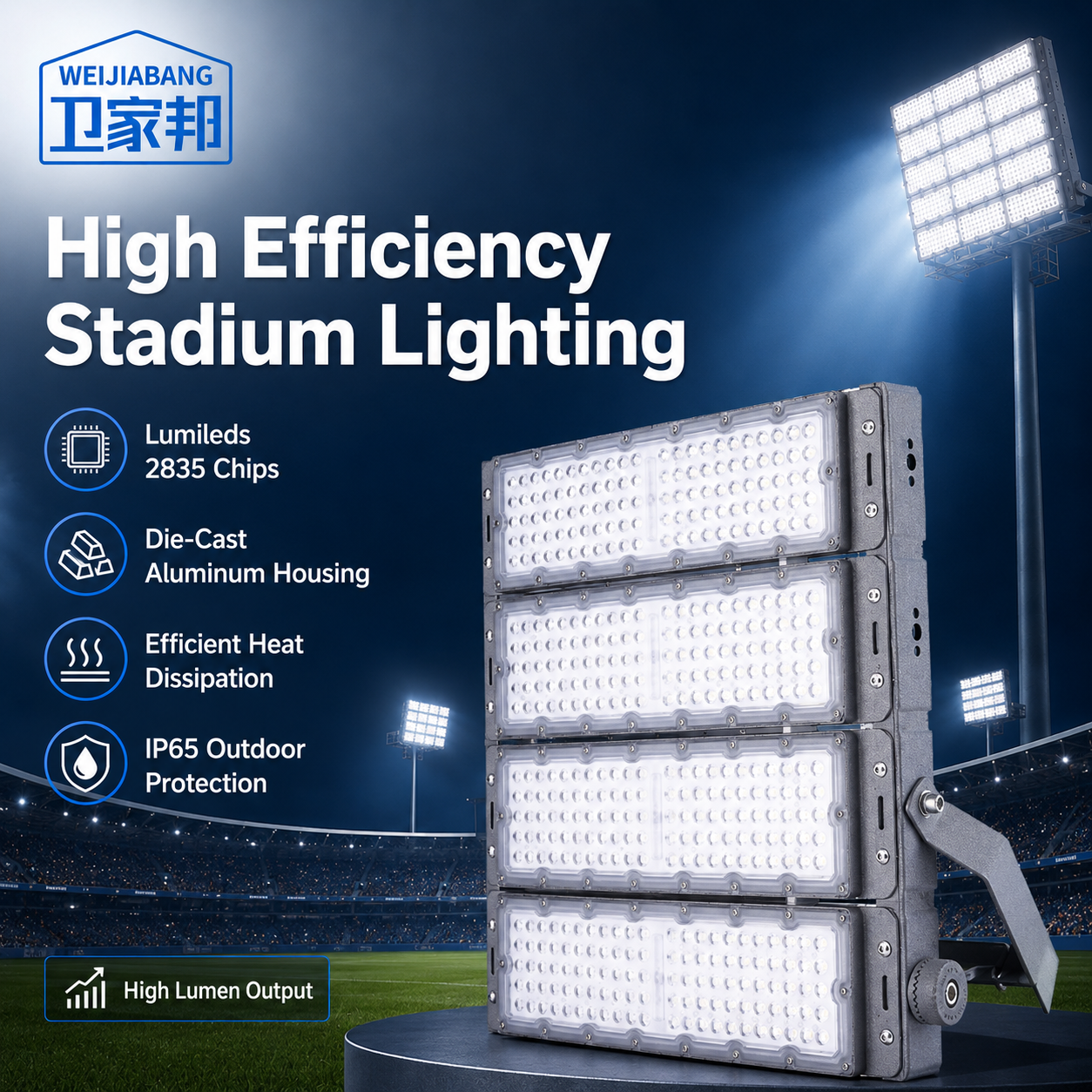 Outdoor Football Field LED Lighting, Special Basketball Court Light, High Power LED Module Stadium Light For Square