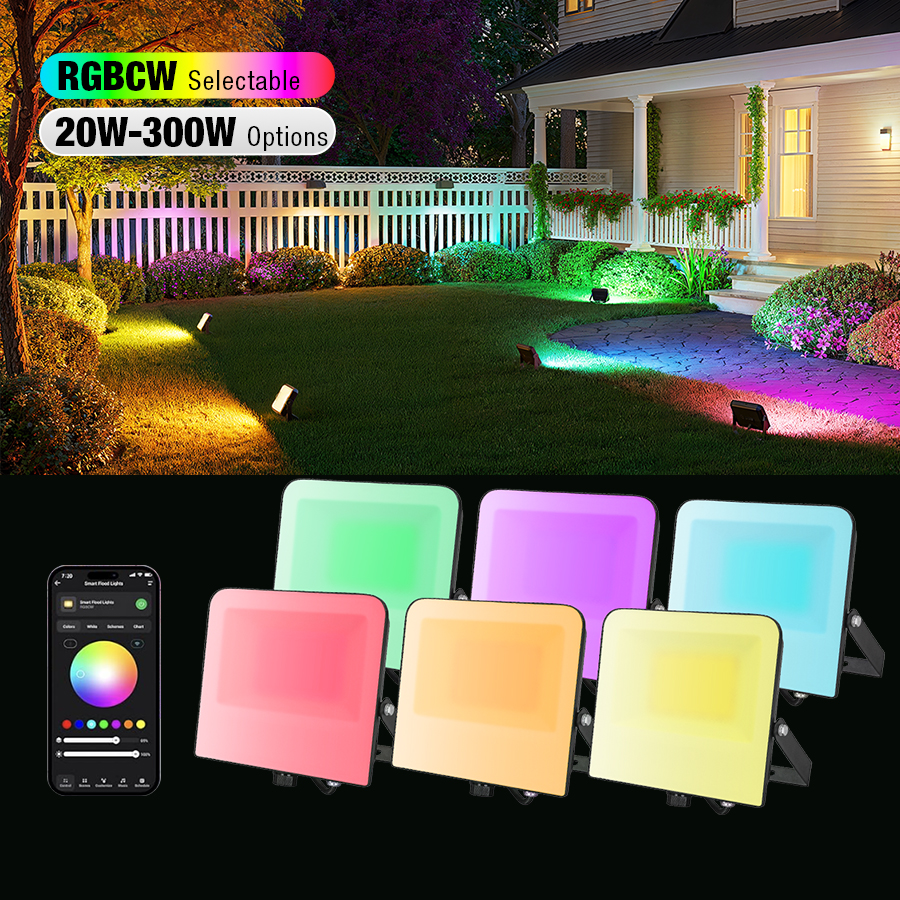 3CCT RGBCW Outdoor Garden IP65 Aluminum Spotlight LED Flood Light