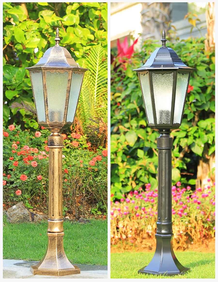 Post Top LED Light Power Outdoor Waterproof Led High Pole Landscape Light Street Post Lamp Park Villa Aluminum Garden Light