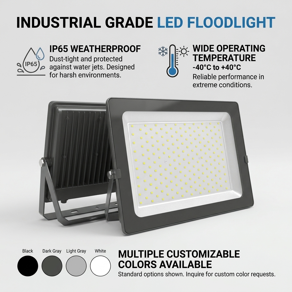 OUTLUX E048EI 200W Linear Dob LedSmd Exterior Stadium Spotlight Wall Lighting Floodlight Lamp Reflector Slim Outdoor Flood Light