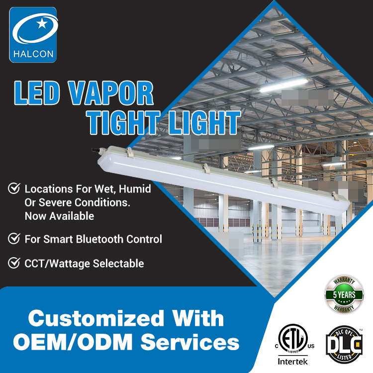 Airport Tunnels Led Tight Triproof Light Ip65 Tube Fluorescent Waterproof Lamp Linear Tri-proof vapor Light Fixture