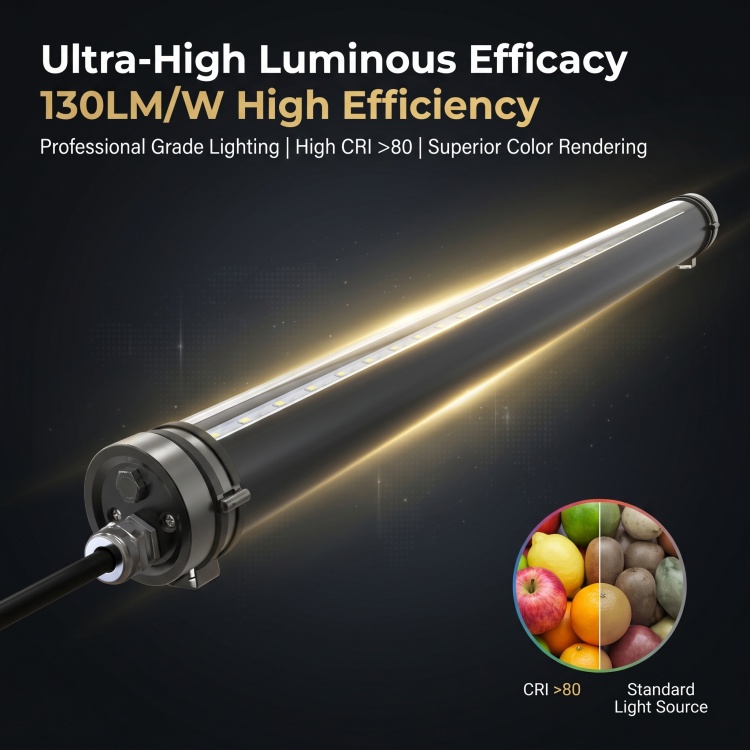 Vapor Tight Solution Functional Seamless Connection LED Tubular Light for Dairy Farm