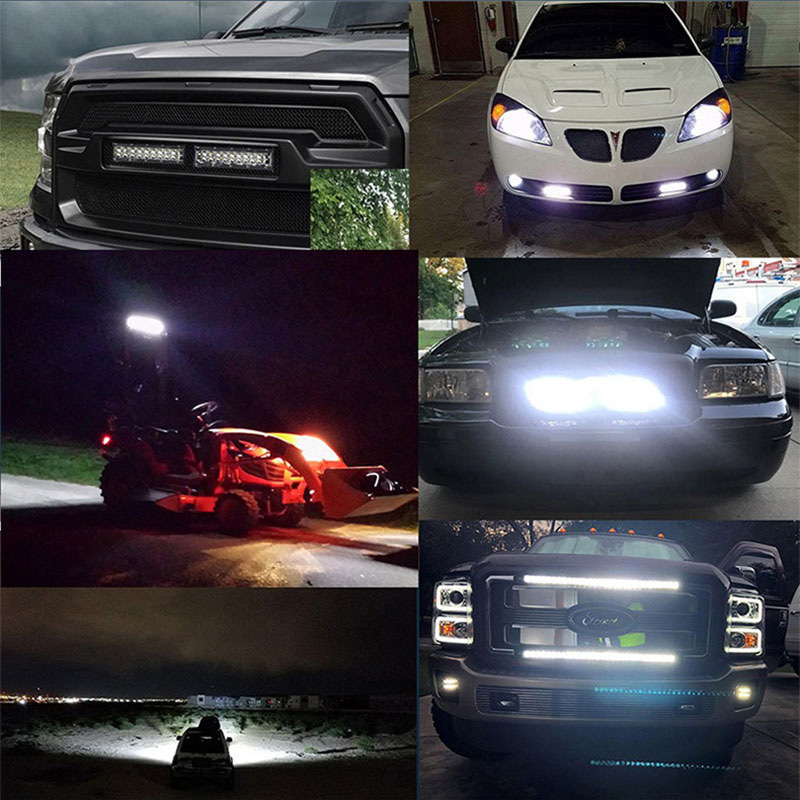 Hot Selling Led Car Work Light High Power Strobe Light Bar 40led 60led 80led 100led for Car White Color Off Road Driving Lights