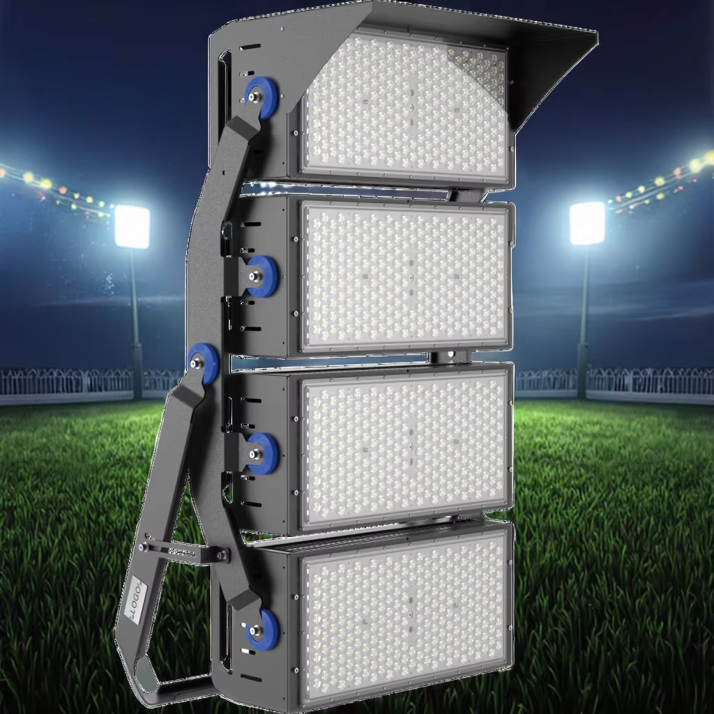 CE Certified 1000W &amp; 1500W High Bright LED Floodlight for Commercial Industrial Use Warm White CCT Aluminum IP67 for Warehouses