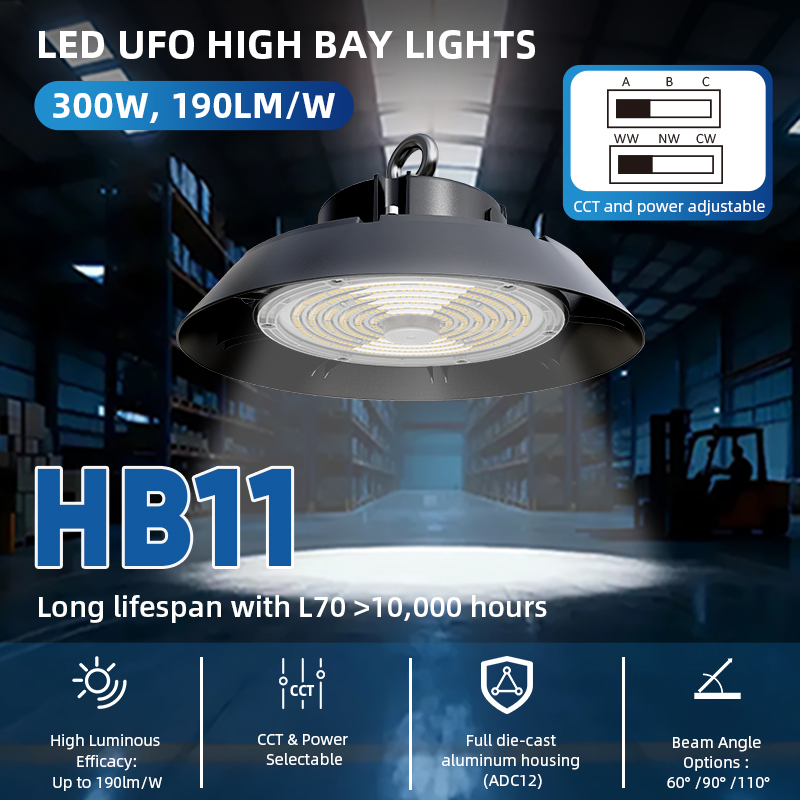 Industrial Commercial Lighting Hanging 240w Ip65 Smd Round ufo Led High Bay Lights for Warehouse Workshop