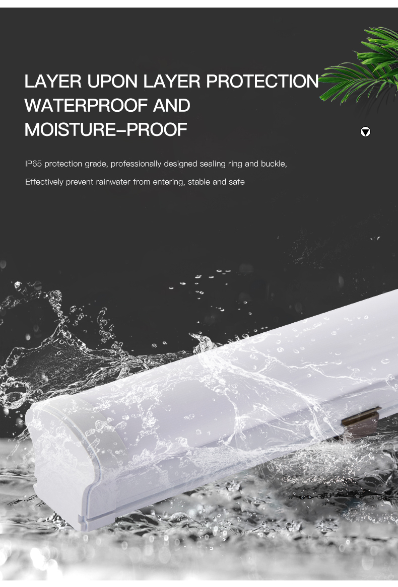 IP66 Tri-proof Led Light 130Lm/w 40W 4Ft 120cm 60W Garage Parking Lot LED vapor Tight Fixture Waterproof Tri-proof Led Light