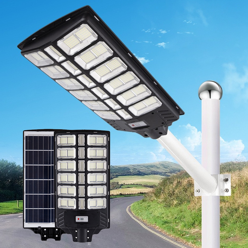 GISUN 500w 800w 1000w Motion Sensor And Working Time More Than 12hours Ip65 Outdoor All In One Solar Street Light