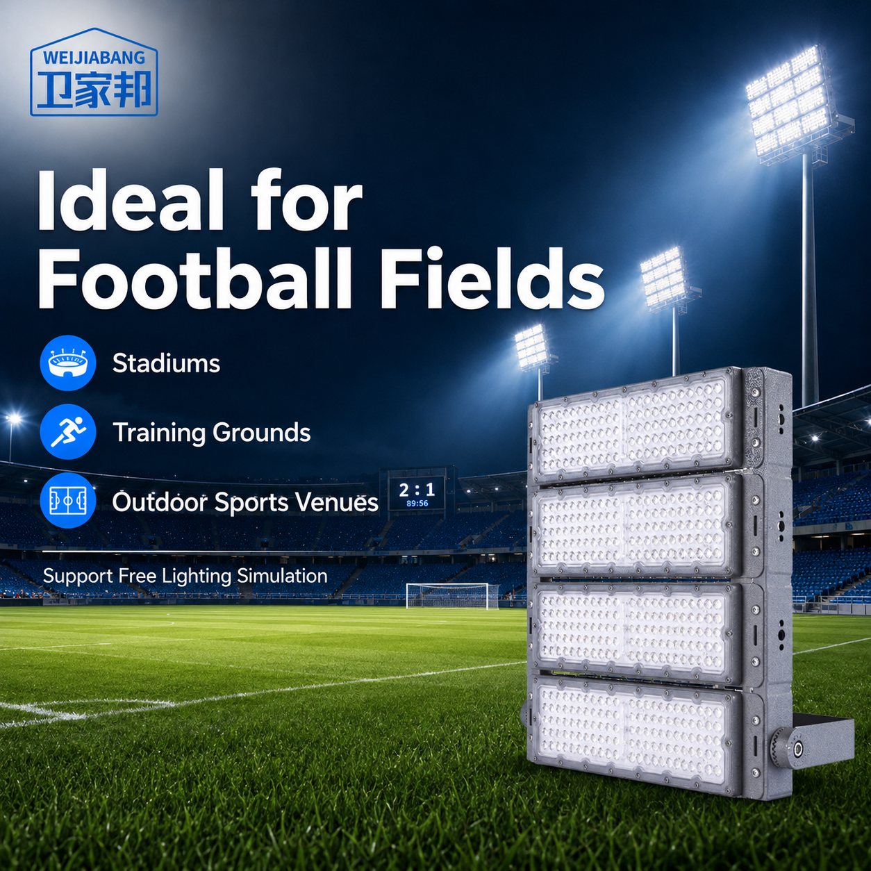 Outdoor Football Field LED Lighting, Special Basketball Court Light, High Power LED Module Stadium Light For Square