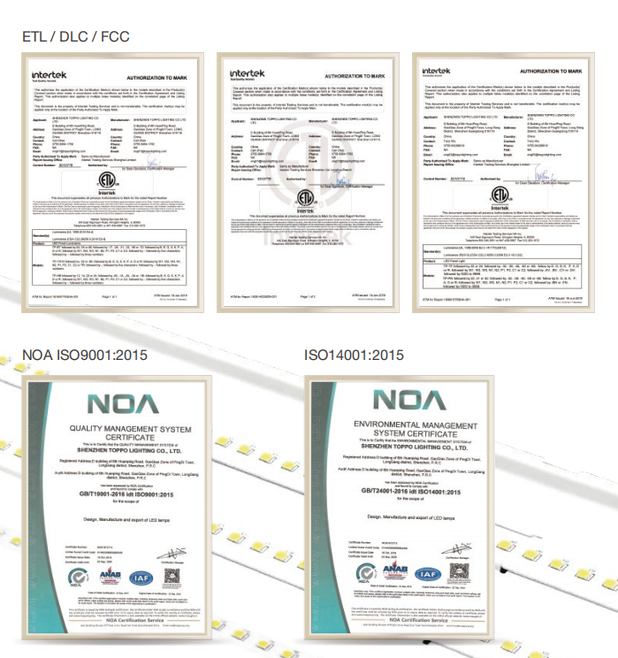 Quality certificates