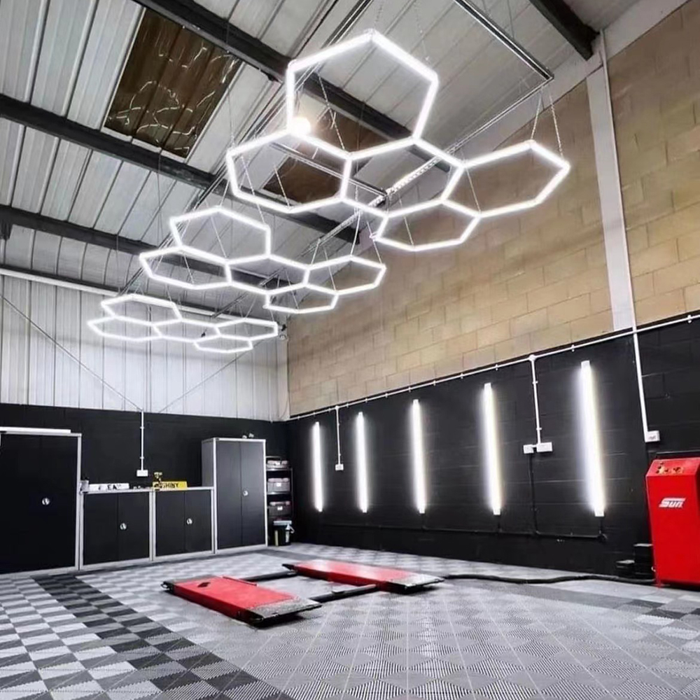 Car Wash Working Lights Inspection Detailing Honeycomb Hexagonal Portable Led Waterproof Garage Lighting Lamp
