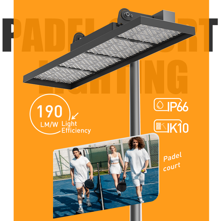 Outdoor Led High Bay Lights Tunnel Stadium Pdel Light 6m Pole Led Highbylight With Projector Ip66 150w