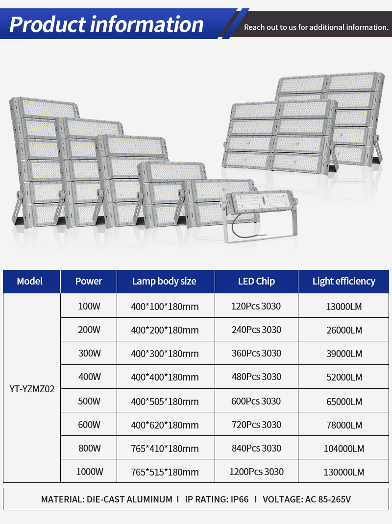 Outdoor Basketball Led Stadium Light 500W 600W 800W 1000W Basketball Light