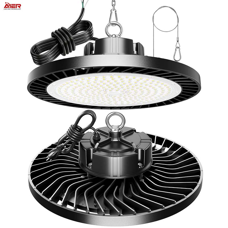 Industrial Commercial Lighting Hanging 150W 200W 300W IP65 Smd Round UFO Led High Bay Lights Warehouse Workshop Garage Fixture