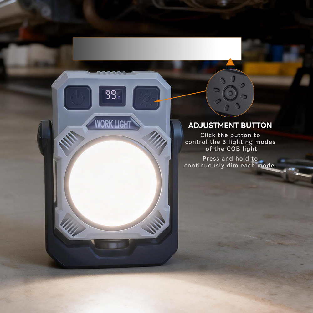 Multi Functional Rechargeable Waterproof Folding LED Work Light with Magnetic Base,180&deg; Rotate Mechanic Light for Car Repair
