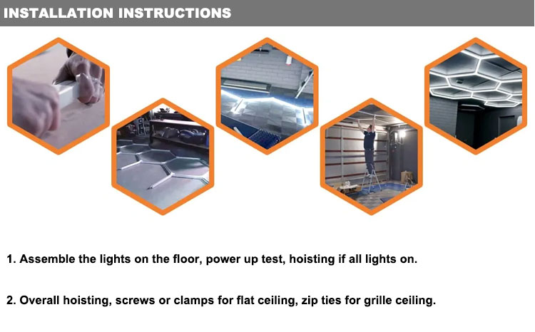 Ceiling Hexagon Lights for Garage