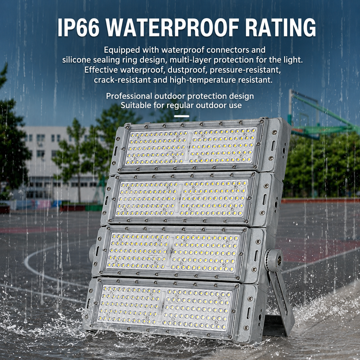 500W LED Football Field Lights Outdoor Stadium Flood Light High-Pole Modular Sports Field Lighting