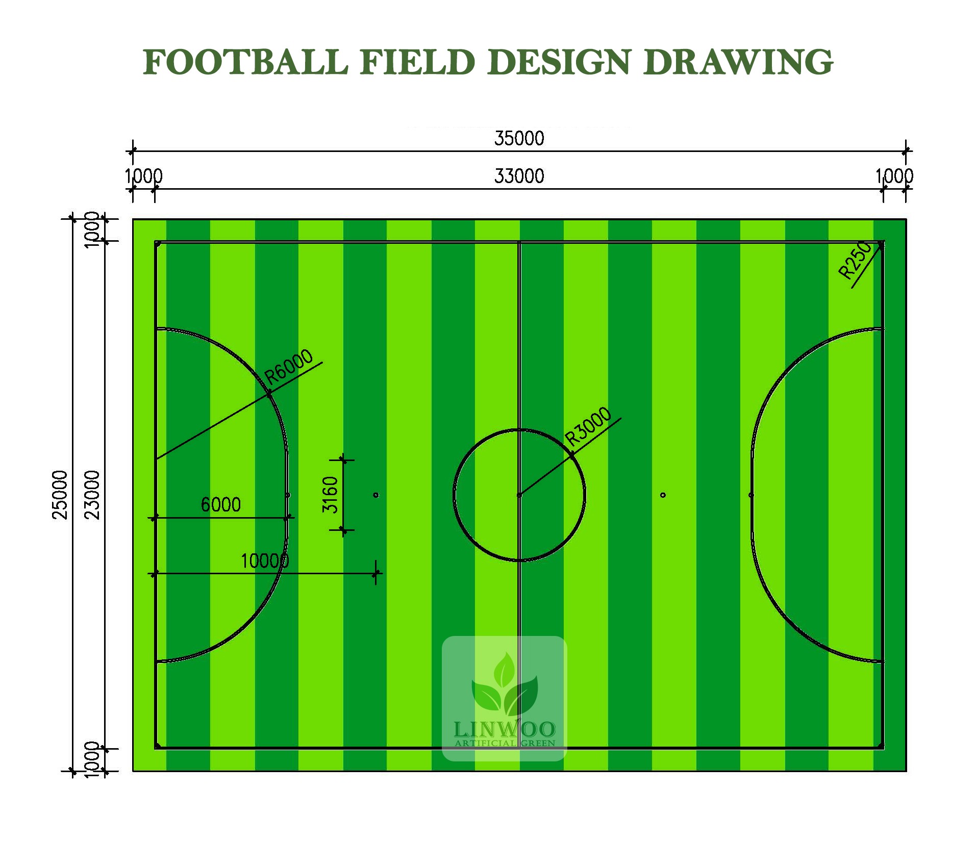 Football Field Design Drawing