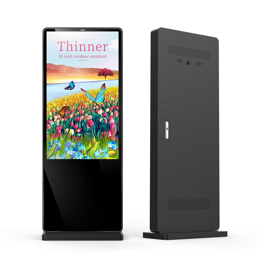 Custom 85 Inch Outdoor Ultra Bright 4K Digital Signage Totem IP65 Waterproof Advertising Display For Bus Station Airport